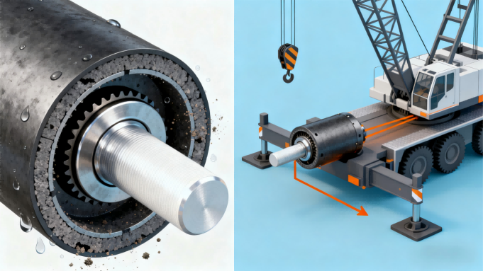 Piezas del chasis de la grúa, manguito de eje, manguito de acoplamiento hueco: piezas de grúa habilitadas para forjado, manguito de eje central Piezas del chasis de la grúa, manguito de eje, manguito de acoplamiento hueco: piezas de grúa habilitadas para forjado, manguito de eje central