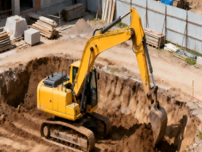 What effect can a swinging load have on an excavator? 