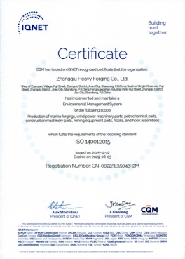 Certificado de Certificación del Sistema de Gestión Ambiental ISO 14001:2015