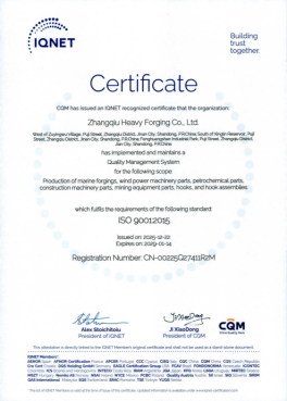 Certificado de Certificación del Sistema de Gestión de Calidad ISO 9001:2015